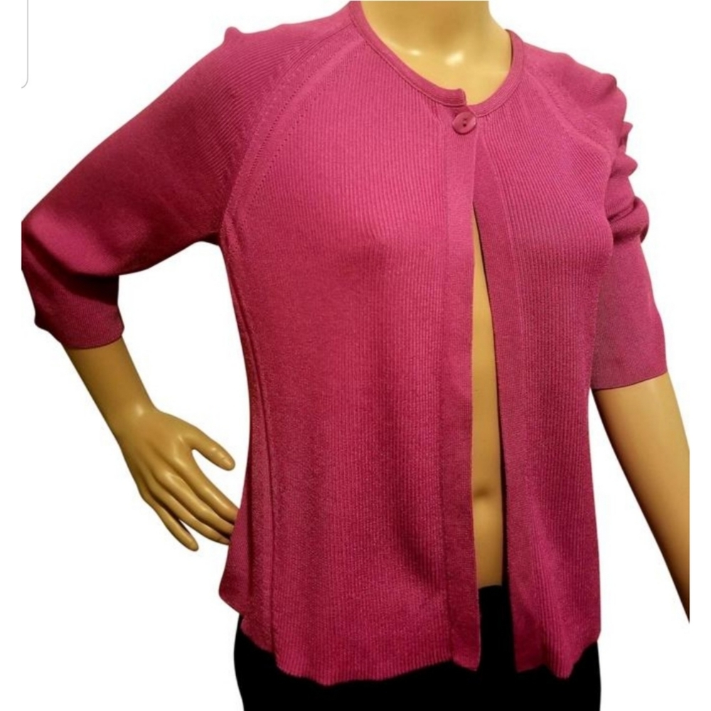Jones New York Fuchsia Open Cardigan S or PM💃